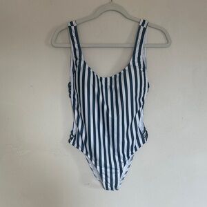 Striped One-Piece Swimsuit Kenny Flowers NWT LG